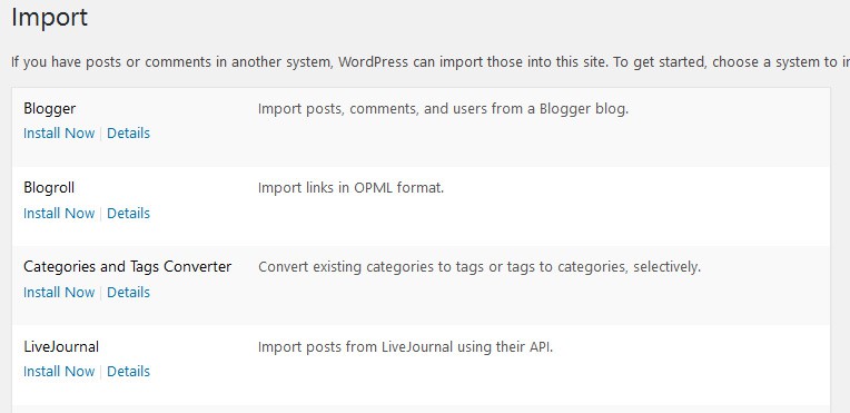 WordPress 4.6 polished importer